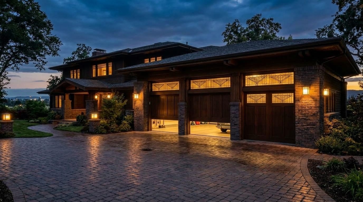 Lucas Mobile Garage Door Repair Garage Door Gliding Open Revealing Warm Illuminated Interior